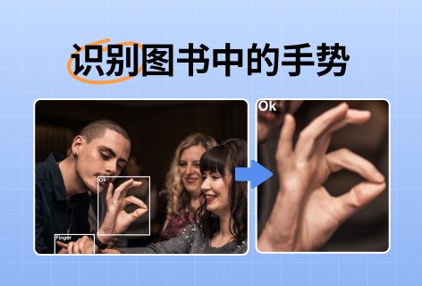 识别图书中的手势