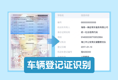 车辆登记证识别