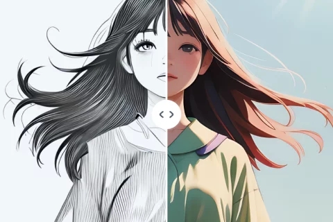 线稿上色